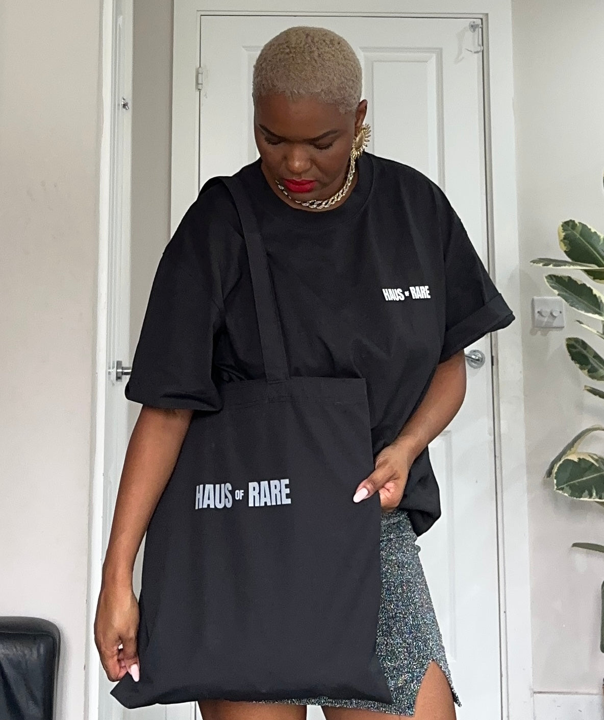 Haus of Rare Black Tote Bag