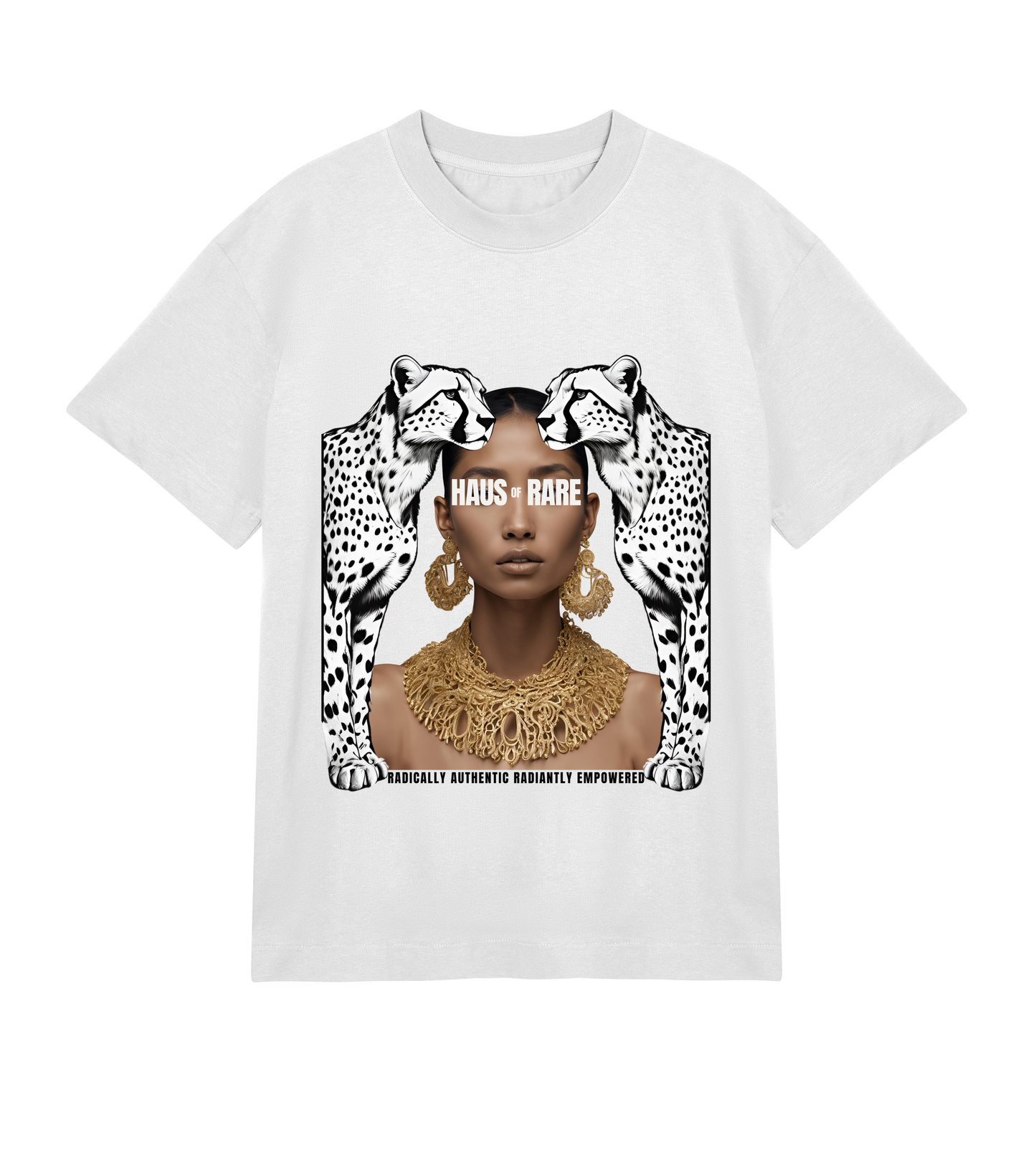Haus of Rare Power Print Tee - "Radiantly Empowered" White Edition