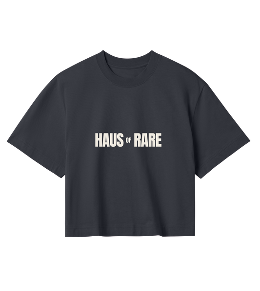 Haus of Rare Print Crop Tee - Black