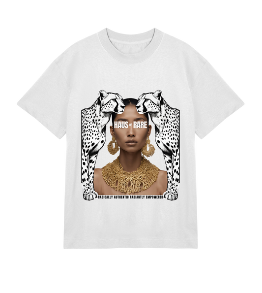 Haus of Rare Power Print Tee - "Radiantly Empowered" White Edition